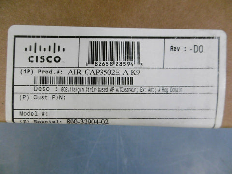 NIB Sealed CISCO AIR-CAP3502E-A-K9 Aironet Wireless Access Point Clean Air