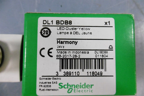 NIB Schneider Electric DL1BDB8 LED Cluster Yellow