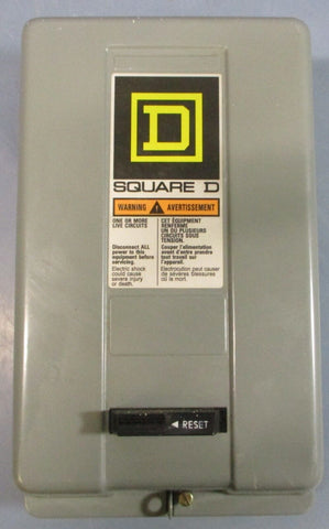 Square D 30072-007-67C Enclosure w/ 8536SBG2H20 Ser A Overload Relay 600VAC Max