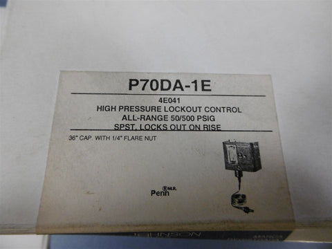 New Johnson Controls PENN  P70DA-1E 4E041 High Pressure Lockout Control