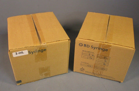 Lot of 200 (2 Boxes or 100) BD Syringe 3ml Luer-Lok Tip Syringes REF 309585 NIB