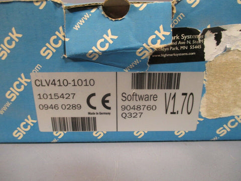 SICK Laser Barcode Scanner Software V1.70 1015427 CLV410-1010