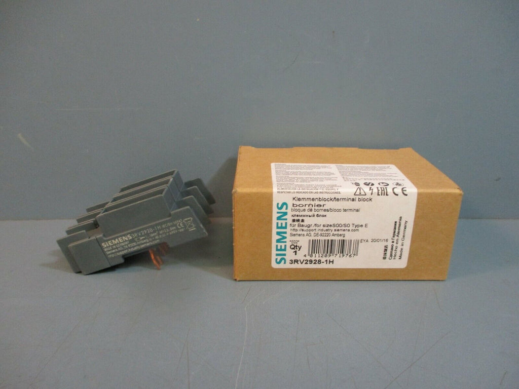 Siemens 3RV2928-1H Terminal Block NEW LOT OF FIVE | eTech Surplus