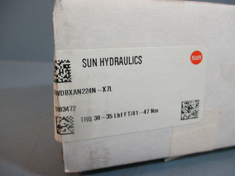 Sun Hydraulics DWDBXAN224N-X7L Solenoid Directional Poppet Valve Factory Sealed