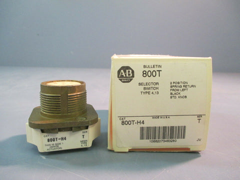 ALLEN BRADLEY SELECTOR SWITCH 2 POSITION TYPE 4, 13 SER. T 800T-H4