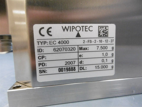 NIB Wipotec EC 4000 Precision Load Weight Cell 62070320 7.500G Max