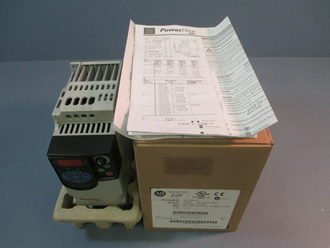 ALLEN BRADLEY POWER FLEX 4M 22F-D2P5N103 AC DRIVE 342-528V 3PH FRN: 2.01