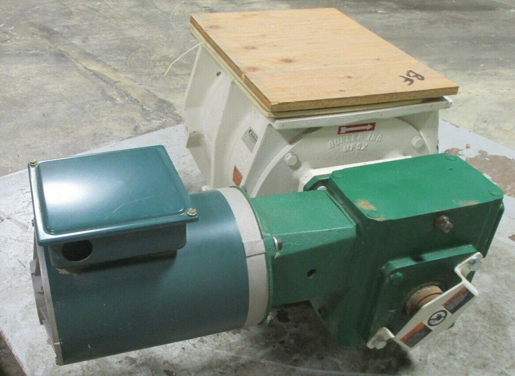 Buhler MPSX40D Rotary Airlock Valve w/ Reliance 1 HP Motor and Unilin
