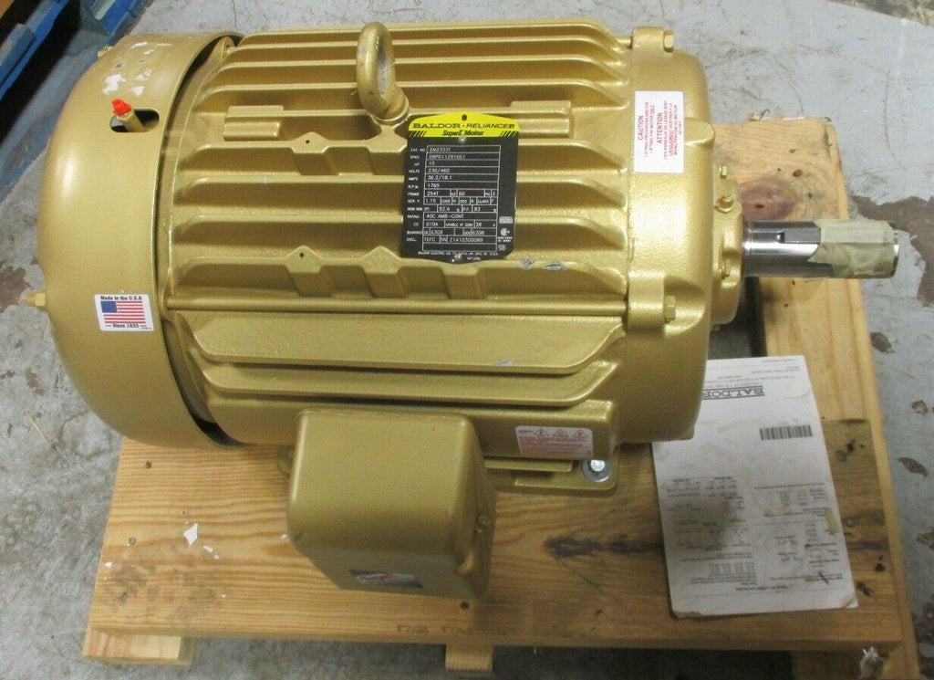 Baldor EM2333T 15 HP Motor 1765 RPM 254T Frame 230/460 V 3 Phase 09P011Z910G1