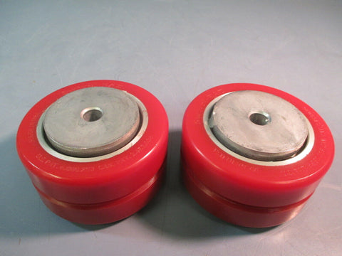 Swivel-EAZ Caster Wheel Red Lot of Two W-420-SWF-1/2