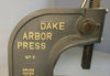 Dake Model No. Y 1-1/2 Ton Single Leverage Arbor Press Y1 Used