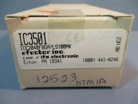 IFM Electronic Inductive Proximity Sensor IC2501 ICE2040FBOA/LS100AK NEW