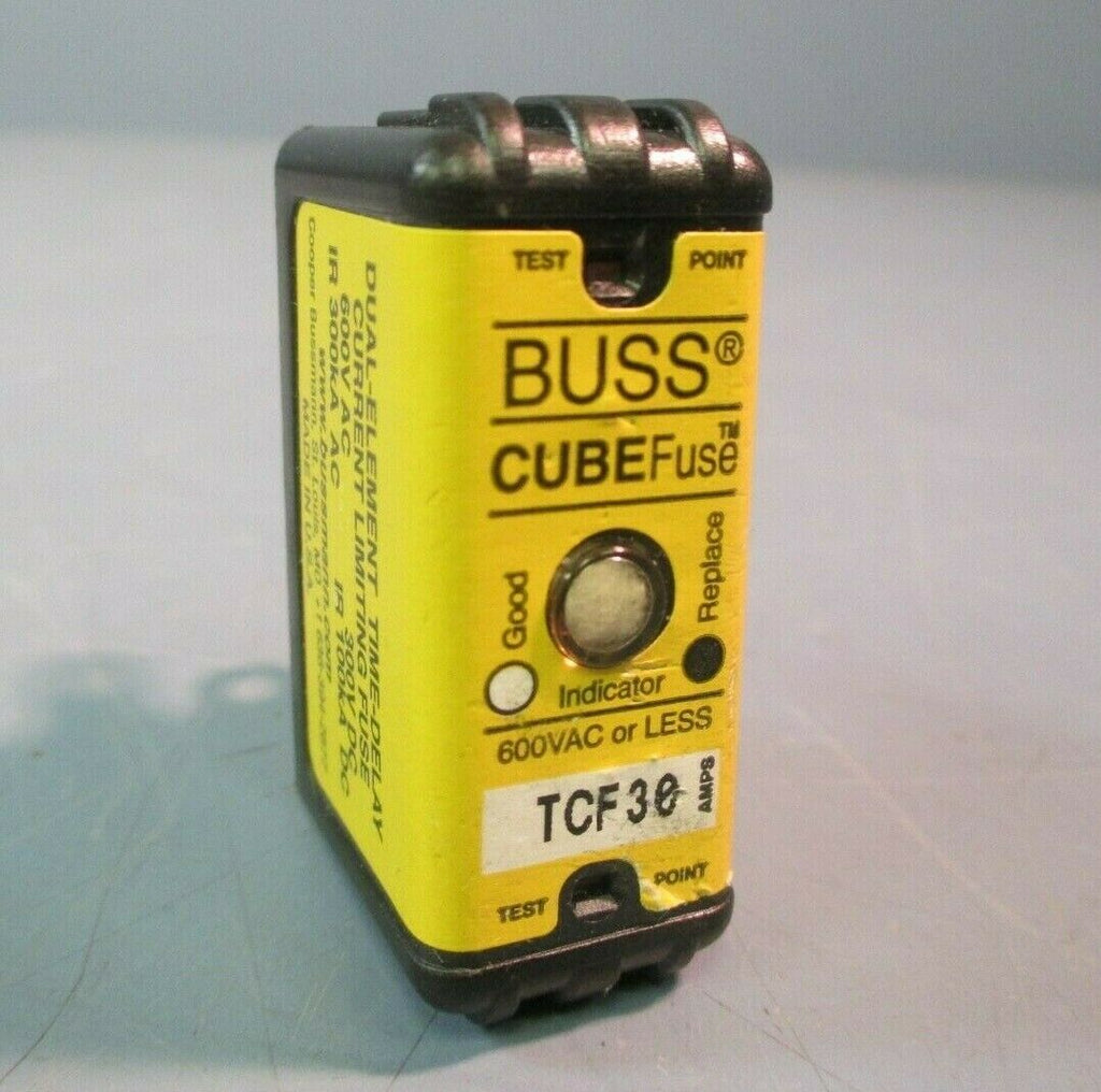 Buss Cube Fuse Dual-Element Time Delay Current Limiting Fuse 600V AC TCF30