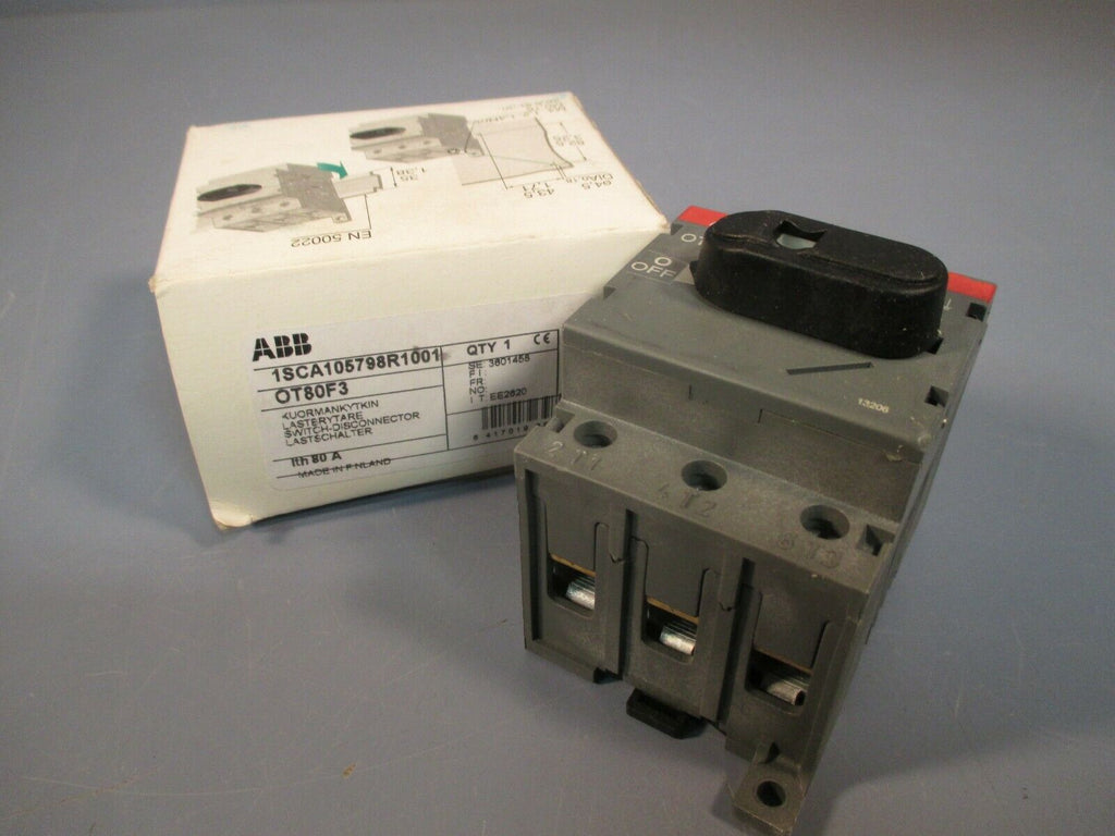 ABB Disconnect Switch 3 Pole 80 Amp OT80F3 eTech Surplus