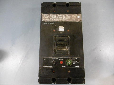 Used Westinghouse MC3800F 1284C76G02 3 Pole 600VAC 800A Circuit Breaker