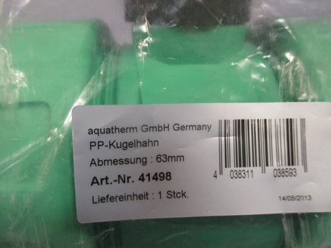 AQUATHERM GmbH GREEN PIPE PP FITTING 2" BALL VALVE SOCKET 41498