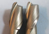 Lot of 2 Weldon 1/2" BL16-3, J88-HS, 2 Flute 1" LOC End Mill Used