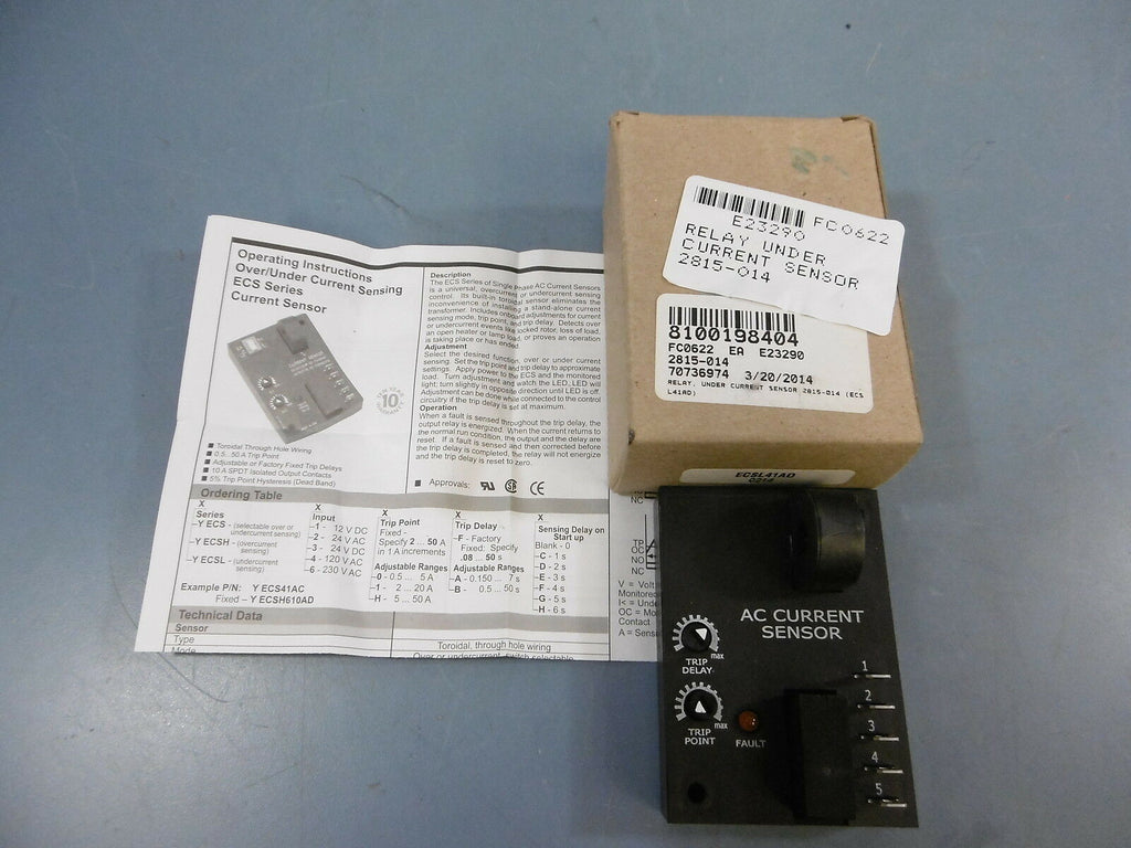 ABB ECSL41AD AC Current Sensor 120 VAC 20A Startup