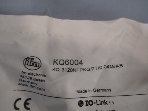 IFM Efector Capacitive Sensor KQ-3120NFPKG/2T/0,04M/AS KQ6004