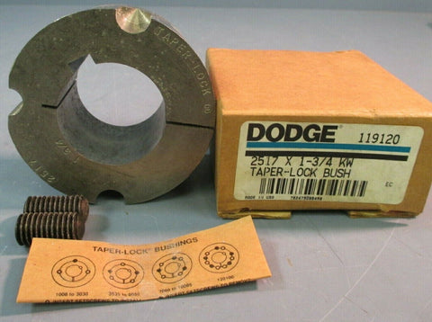 DODGE 2517 X 1-3/4" KW TAPER LOCK BUSHING 119120 LOT OF TWO