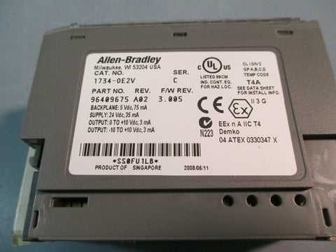 ALLEN BRADLEY ANALOG OUTPUT MODULE 1734-OE2V SER C