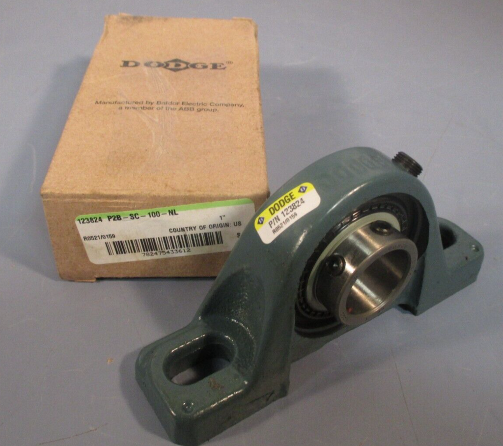DODGE PILLOW BLOCK BEARING 1'' 123824 P2BSC100NL eTech Surplus
