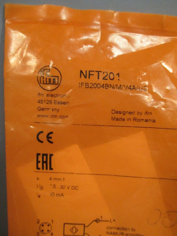 IFM NFT201 Efector100 4mm Range Inductive Sensor IFB2004BN/M/V4A NIB