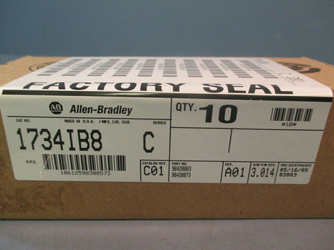 Allen Bradley Input Module CAT 1734-IB8 Series C Factory Sealed 10 In Box