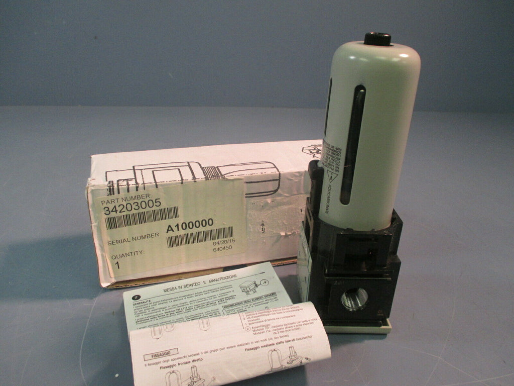 Asco Compressed Air Filter Box w inst sheet 34203005 eTech