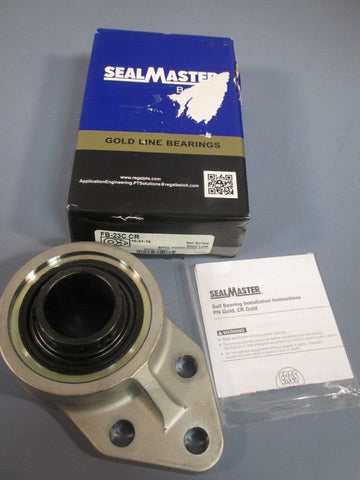 SealMaster 1 7/16” Bearing 3 Bolt Flange FB-23C-CR