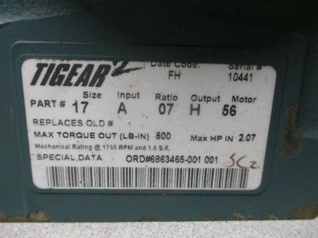 Dodge Tigear 2 Gearbox Ratio 71 17A07H56 eTech Surplus