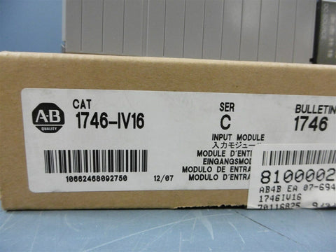 Used Allen Bradley SLC 500 1740-IV16 Input Module Series C