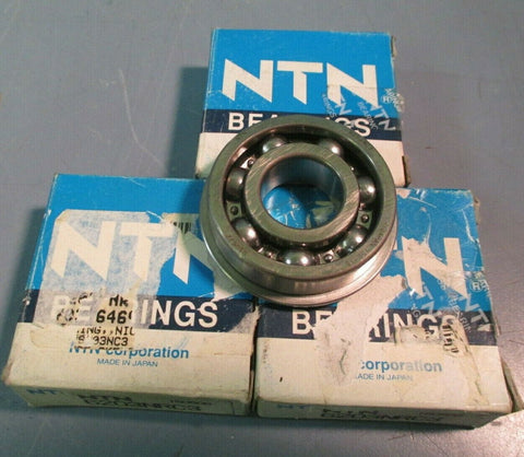 NTN Single Row Ball Bearing Lot of Three 6203NRC3