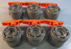 (Lot of 6) Nibco Chemtrol Tru-Bloc 1-1/2" to 1-1/4" Ball Valve 250psi @ 73deg