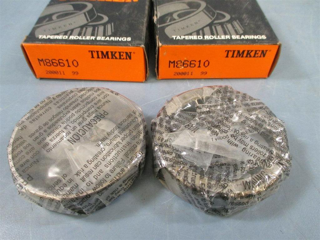 Timken M86610 Tapered Roller Bearing Cup Lot of 2 - New