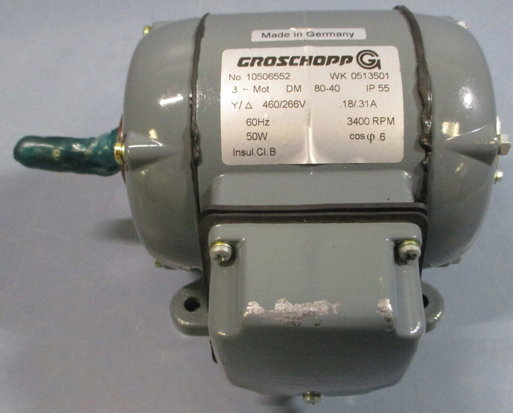 Groschopp WK 0513501 Gear Motor 3400RPM .18/.31A 50W 460
