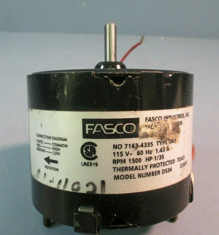 Fasco Electric Motor 7163-4335 LR6319 115V Type U63