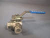 Bonomi Ball Valve 3/4 In 3-Way Hand Operated CF8M 1000 WOG BV3IGTF-0751-A