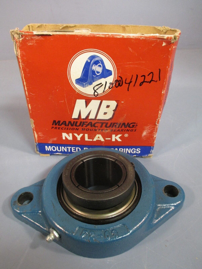 MB MANUFACTURING NYLAK MOUNTED BALL BEARINGS 2BOLT 1 3/4 FC225K134