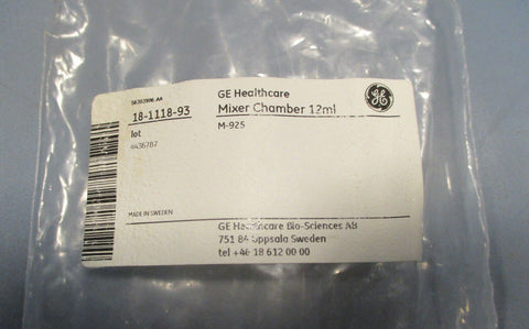 GE Healthcare M-925 Mixer Chamber 12 mL 18-1118-93 for AKTA FPLC Chromatography