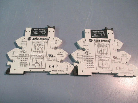 Allen Bradley Terminal Block Relay 700-HLT2Z Ser A w/ 700-TBS24 Ser A Lot of two