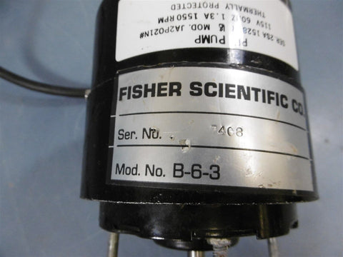 Used Fisher Scientific PK Immersion Pump B-6-3 1550RPM 115V 60HZ 1.3A + Plug