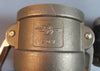 PT Coupling 20V & 20A 316SS Stainless Adapter w/ Cam & Groove Cap NWOB