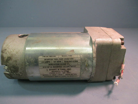 Spartan Tool, Inc PM DC Electric Motor Model #300 4.4 Amps 187 RPM 14641