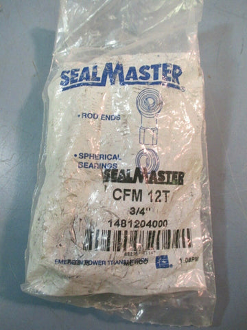 SEALMASTER CFM12T  Rod End Bearing 3/4" TEFLON LINING, FEMALE, 3/4 IN-1 NIB