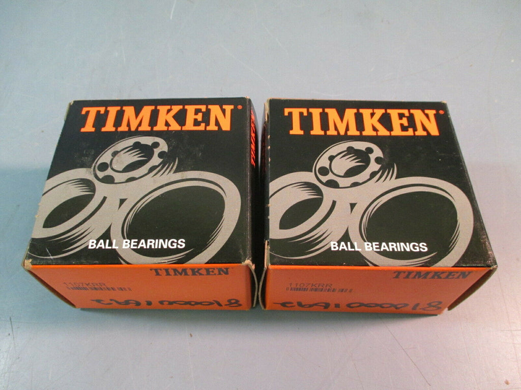 TIMKEN BALL BEARING 1107KRR+COL LOT OF TWO