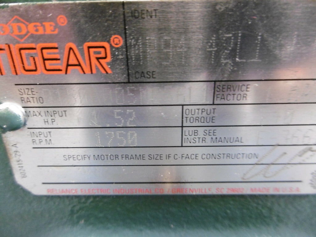 Dodge Tigear MR94742L1 Gearbox Ratio 51 Right Angle eTech Surplus