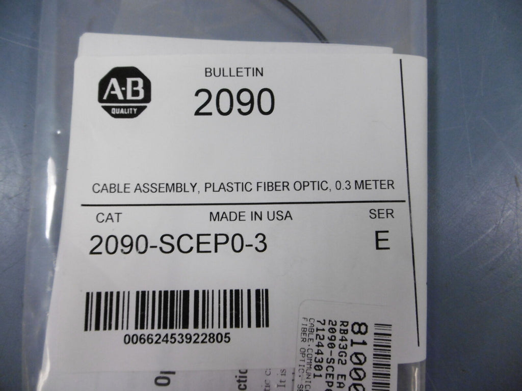 Allen Braldey 2090-SCEP0-3 Ser. E Plastic Fiber Optic Cable Assembly 0.3m NEW