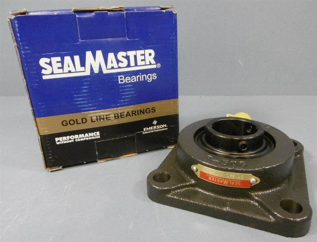 SealMaster Flanged Block Bearing: SF-23C, 4 Bolt, 1-7/16" Dia Shaft