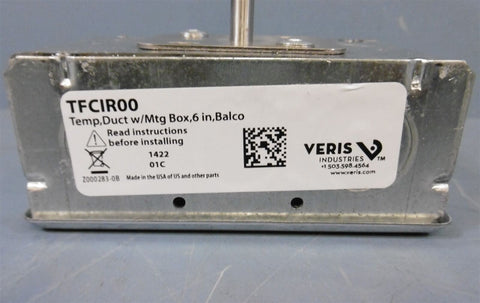 Veris Industries Duct Mounted Temperature Sensor TFCIR00